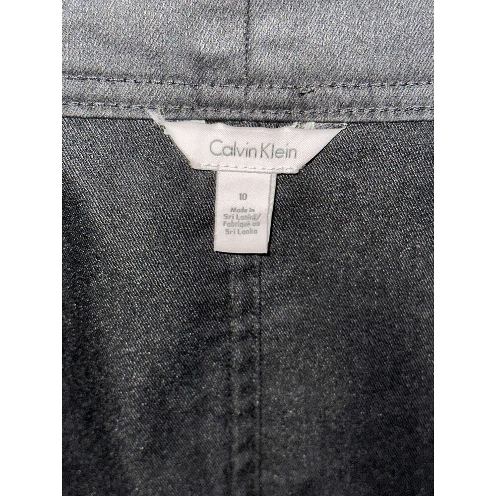 Calvin Klein Black Mini Skirt – Zipper Front Pockets – Size 10 - Picture 4 of 4